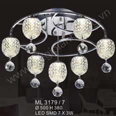 Đèn mâm áp trần LED Ø500 AN 3179/7 AN 3179/7