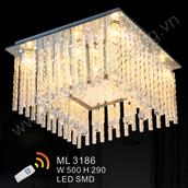 Đèn mâm áp trần LED vuông Ø500 AN 3186  AN 3186