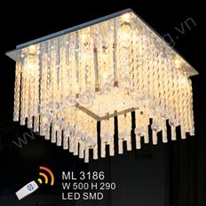 Đèn mâm áp trần LED vuông Ø500 AN 3186  AN 3186