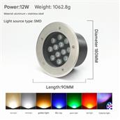 Đèn Âm Sàn Đổi Màu 12W Ø180mm AL-F8133R-12W AL-F8133R-12W