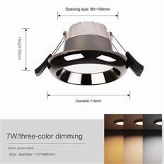 Đèn Downlight LED Ba Chế Độ 7W Ø90mm AL-MD2680B-7W AL-MD2680B-7W