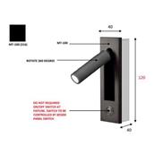 Đèn Âm Tường Đọc Sách Inox 304 H120mm AL-BA9282 AL-BA9282