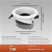 Đèn Downlight LED 7W Ø75mm AL-MD5242A AL-MD5242A