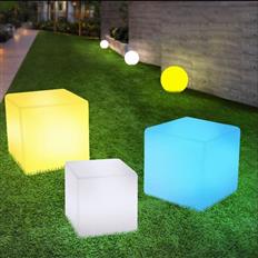 Đèn Khối Lập Phương Sân Vườn Năng Lượng Mặt Trời 400x400mm AL-A015-40 AL-A015-40
