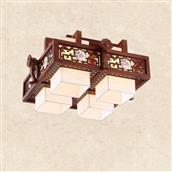 Đèn Ốp Trần Gỗ 615x615mm TH-1029-4 TH-1029-4