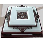 Đèn Ốp Trần Gỗ Vuông 550x500mm YN-9828 YN-9828