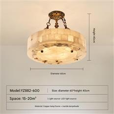 Đèn Thả Chảo Đá Ø600mm AL-MD882-60 AL-MD882-60
