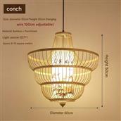 Đèn Thả Mây Tre Ø500mm AL-DM2612B-50 AL-DM2612B-50