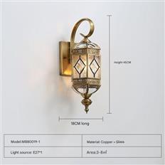 Đèn Tường Đồng Ngoài Trời H450mm MB80019-1 MB80019-1