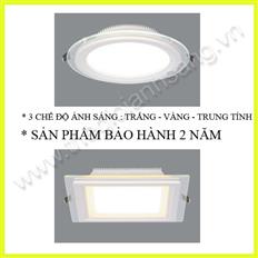 Đèn Downlight LED 18W phẳng kiếng âm trần 3 màu HP-LPK3MAU-18W HP-LPK3MAU-18W