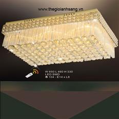 Đèn mâm pha lê LED SMD chữ nhật W460xL650mm DH217-MPL3070 DH217-MPL3070