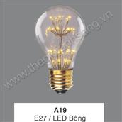 Bóng đèn LED Edison đui E27 A19-LED bông A19-LED bông