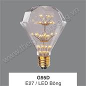 Bóng đèn LED Edison đui E27 G95D-LED bông  G95D-LED bông