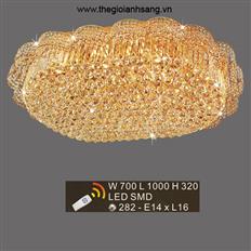 Đèn mâm pha lê LED SMD hình Oval W700xL1000mm DH217-MPL3066 DH217-MPL3066