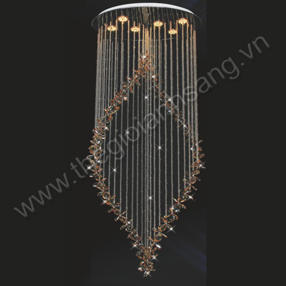 Đèn thả pha lê LED 3 chế độ ánh sáng hình Oval DR217-C45012 DR217-C45012