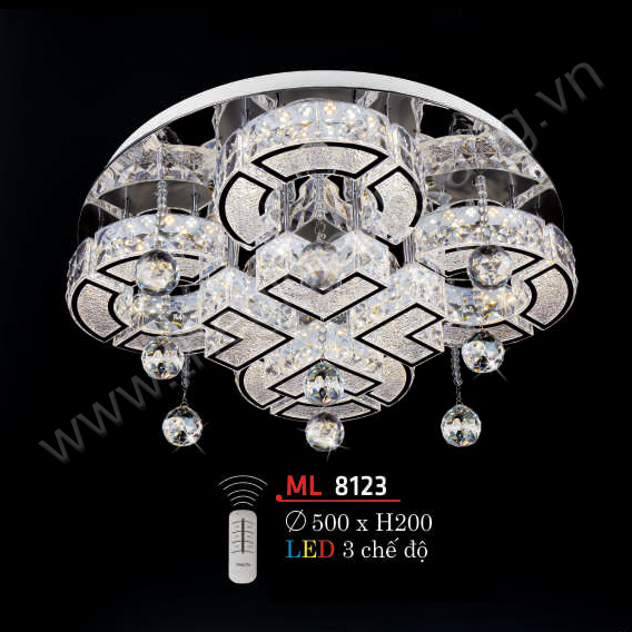 Đèn mâm áp trần LED 3 chế độ Ø500mm HP217-ML8123 HP217-ML8123
