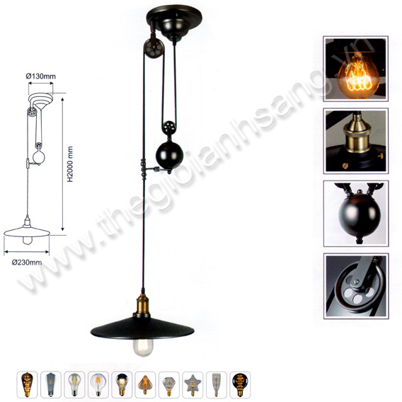 Đèn thả nghệ thuật trang trí EC216-138-TE008/1  EC216-138-TE008/1