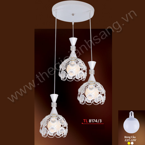 Đèn thả bóng cầu trang trí bàn ăn HP217-TL8174/3 HP217-TL8174/3
