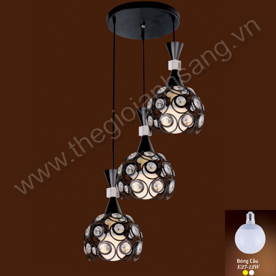 Đèn thả bóng cầu trang trí bàn ăn HP217-TL8177/3 HP217-TL8177/3