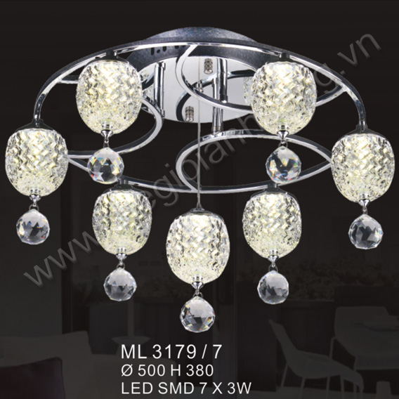 Đèn mâm áp trần LED Ø500 AN 3179/7 AN 3179/7