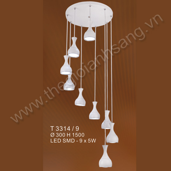 Đèn thả LED nhôm trang trí Ø300 AN 3314/9 AN 3314/9