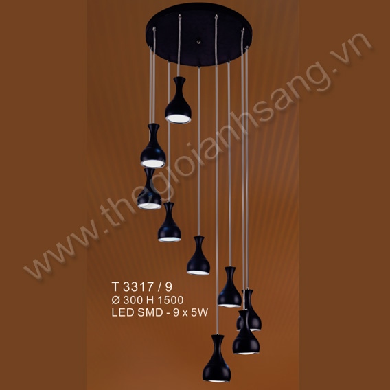 Đèn thả LED nhôm trang trí Ø300 AN 3317/9 AN 3317/9