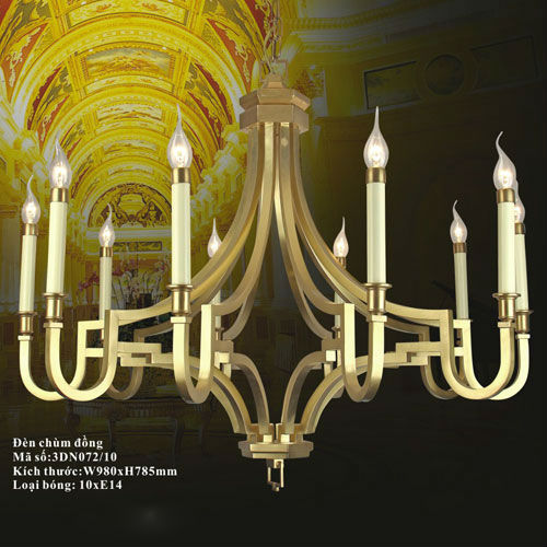 Đèn chùm đồng nến Pháp Ø980 VR3 3DN072/10  VR3 3DN072/10