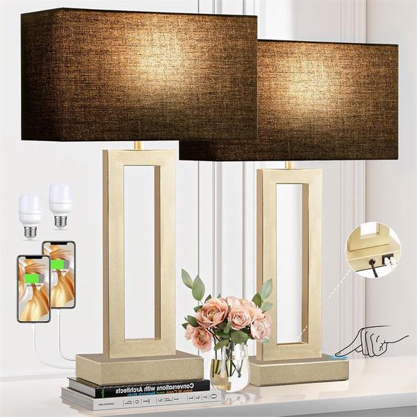 Đèn Bàn Chao Vải Cảm Ứng H530mm AL-QL5166B AL-QL5166B