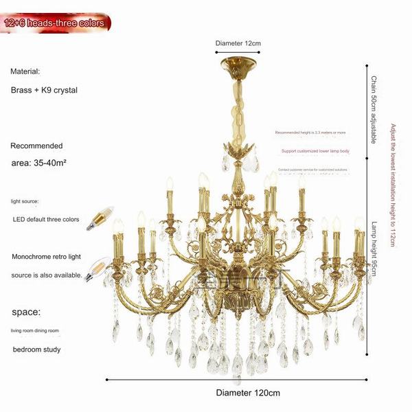 Đèn Chùm Đồng Ø1200mm AL-PD151-18 AL-PD151-18