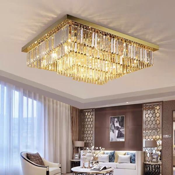 Đèn Ốp Trần Pha Lê L800xW800mm AL-CD9658-80 AL-CD9658-80