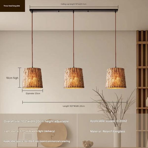 Đèn Thả Bàn Ăn Giả Gỗ L1020mm AL-HG3095 AL-HG3095