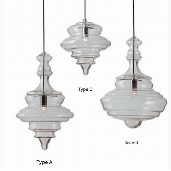 Đèn Thả Thủy Tinh Hiện Đại Ø280mm AL-MT8012A AL-MT8012A