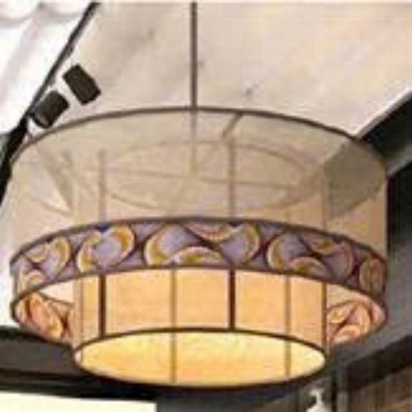 Đèn Thả Vải In Hoa Ø800mm AL-HG134-80 AL-HG134-80