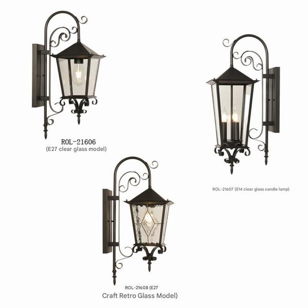 Đen Tường Ngoài Trời H645mm ROL-21607 ROL-21607